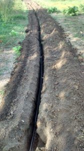 Trenching for cabling
